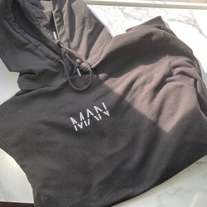Boohoo Mens Black Hoodie